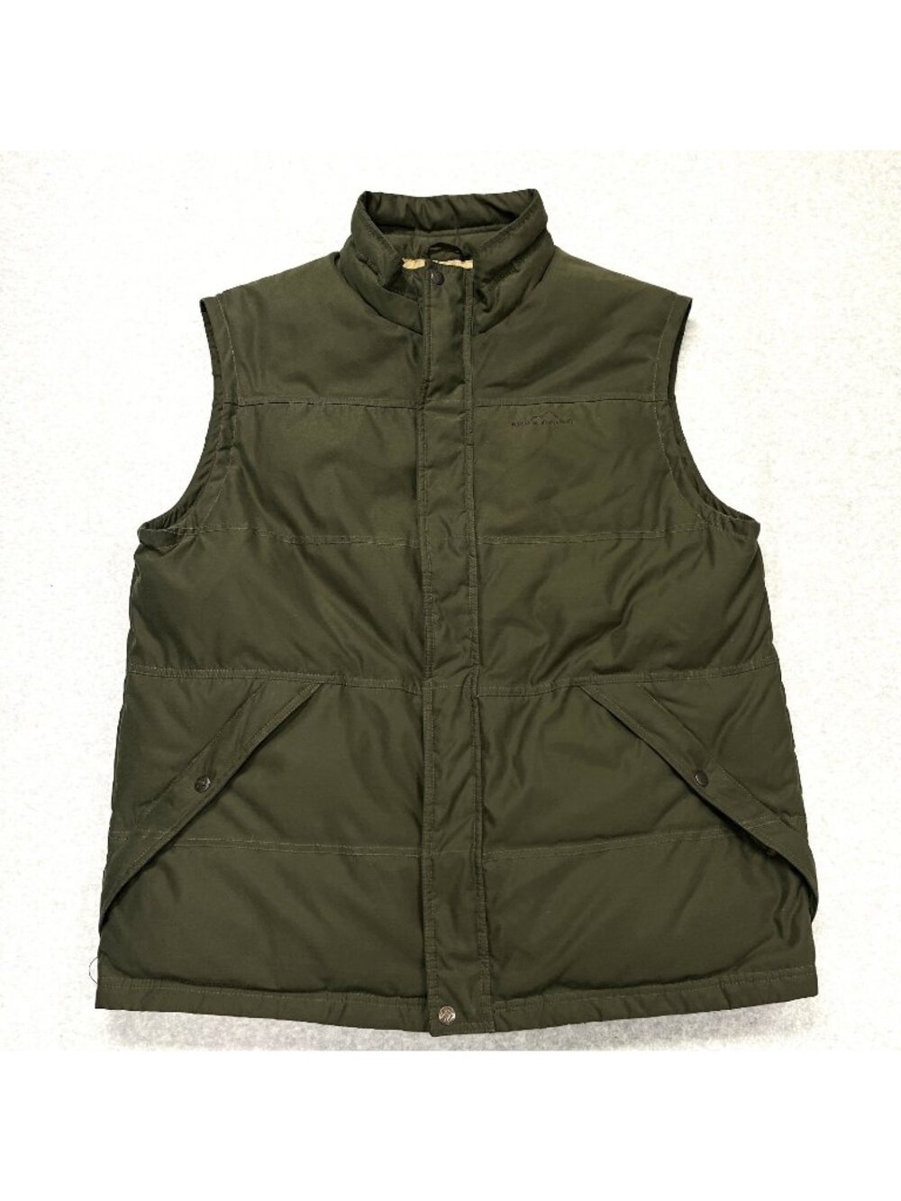 Eddie Bauer Men's EB650 Down Puffer Vest Size XLT Olive Green Goose Down Tall